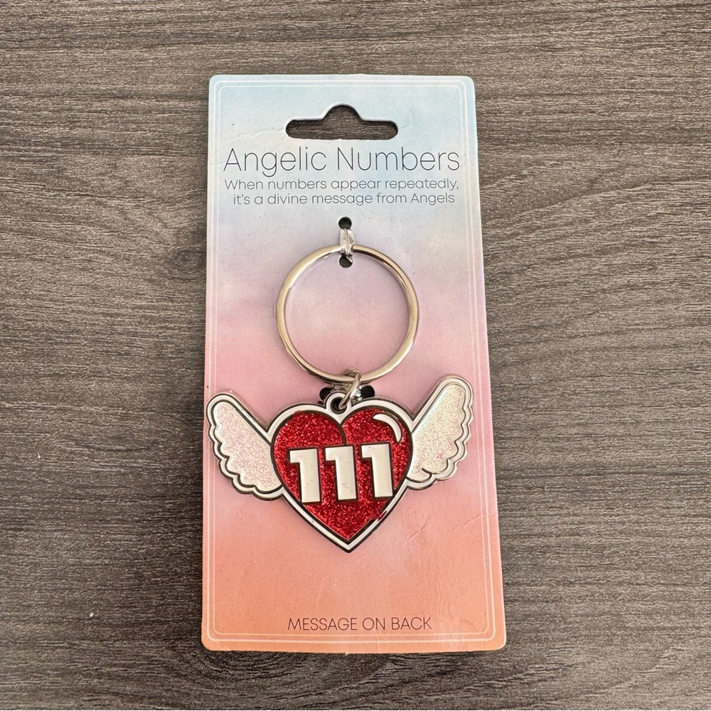 111 Angel Number Keychain and Bag Charm